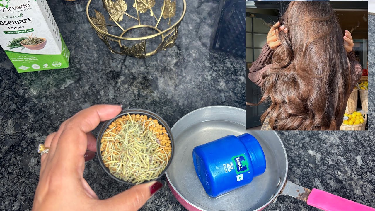 Hair Oil for Growth & Thickness 🌿 | Coconut Oil, Rosemary & Fenugreek”