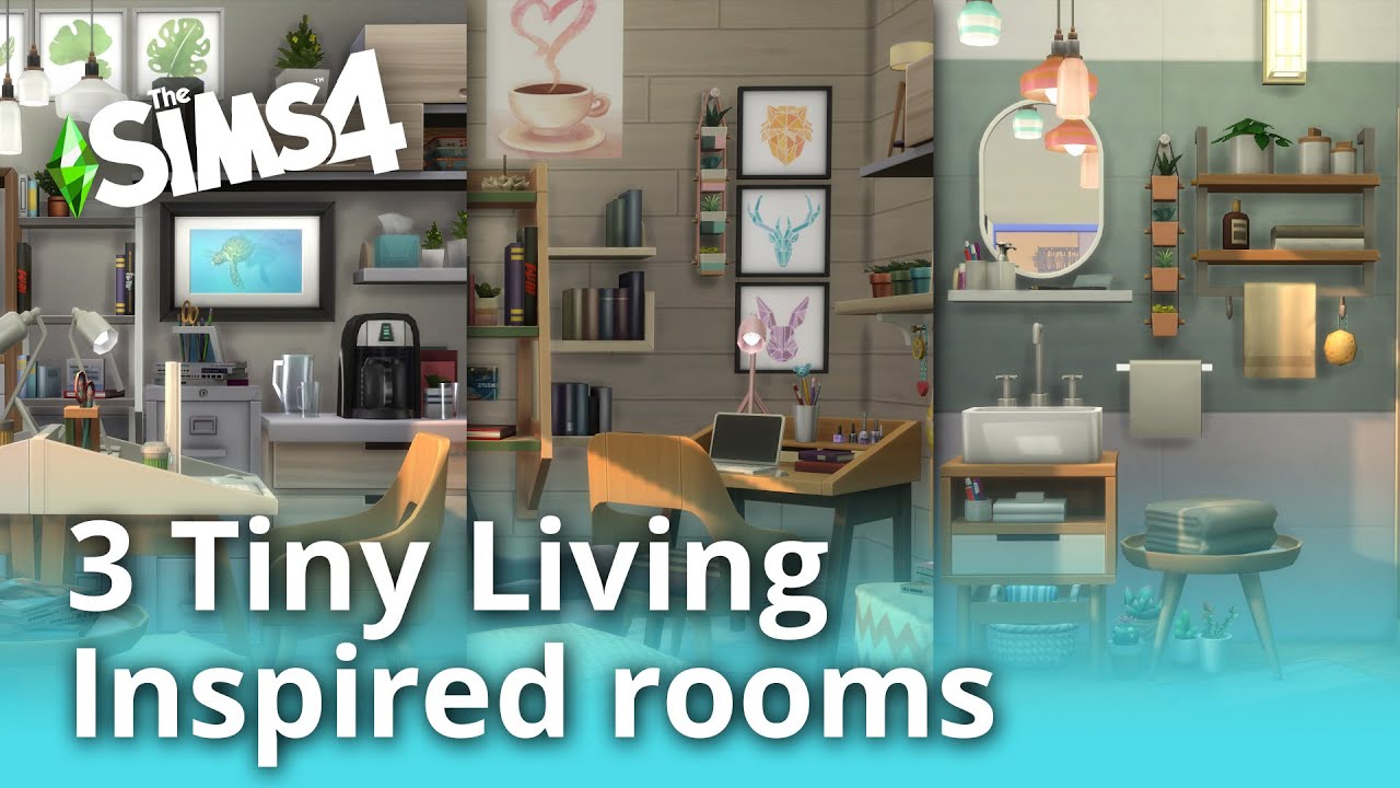 The Sims 4 Speed Build | More Tiny Living Inspired Rooms | Stop motion