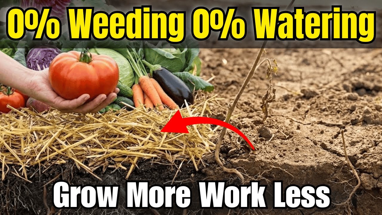 No-Dig Gardening 90% Less Water Using Only Waste