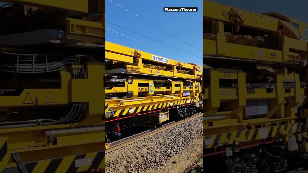 High-Speed Track Laying Machine in Action 🚆💪