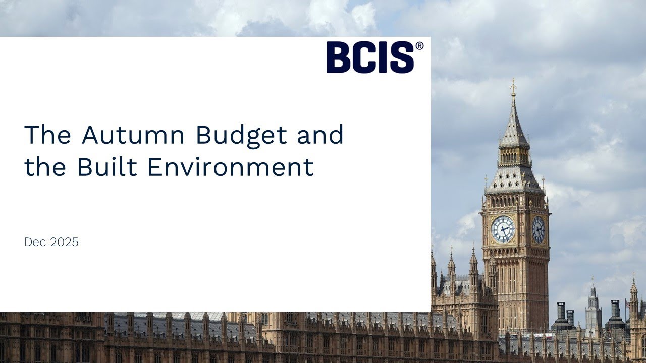 BCIS webinar – The Autumn Budget and the Built Environment