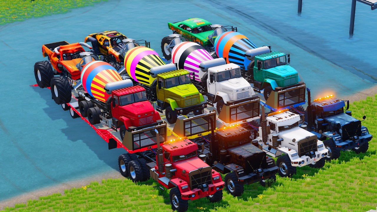 Transporting American Giant Mixer Trucks to the Garage! 🚚 | Farming Simulator 22 #131