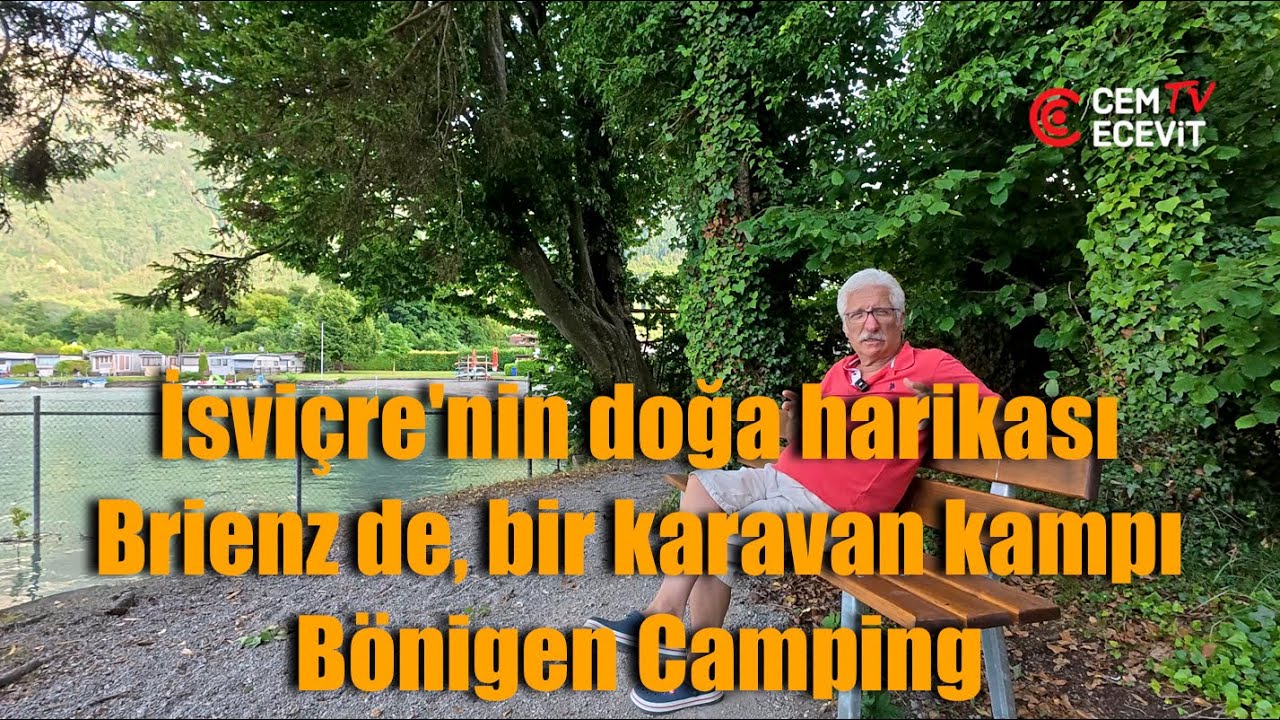 İsviçre'nin doğa harikası Brienz de, bir karavan kampı, Bönigen Camping / TCS Bönigen camping