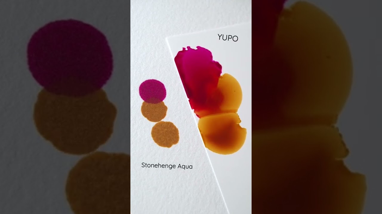 YUPO vs Stonehenge Aqua paper #LegionPaper #ArtMaterials #YUPO #Watercolor