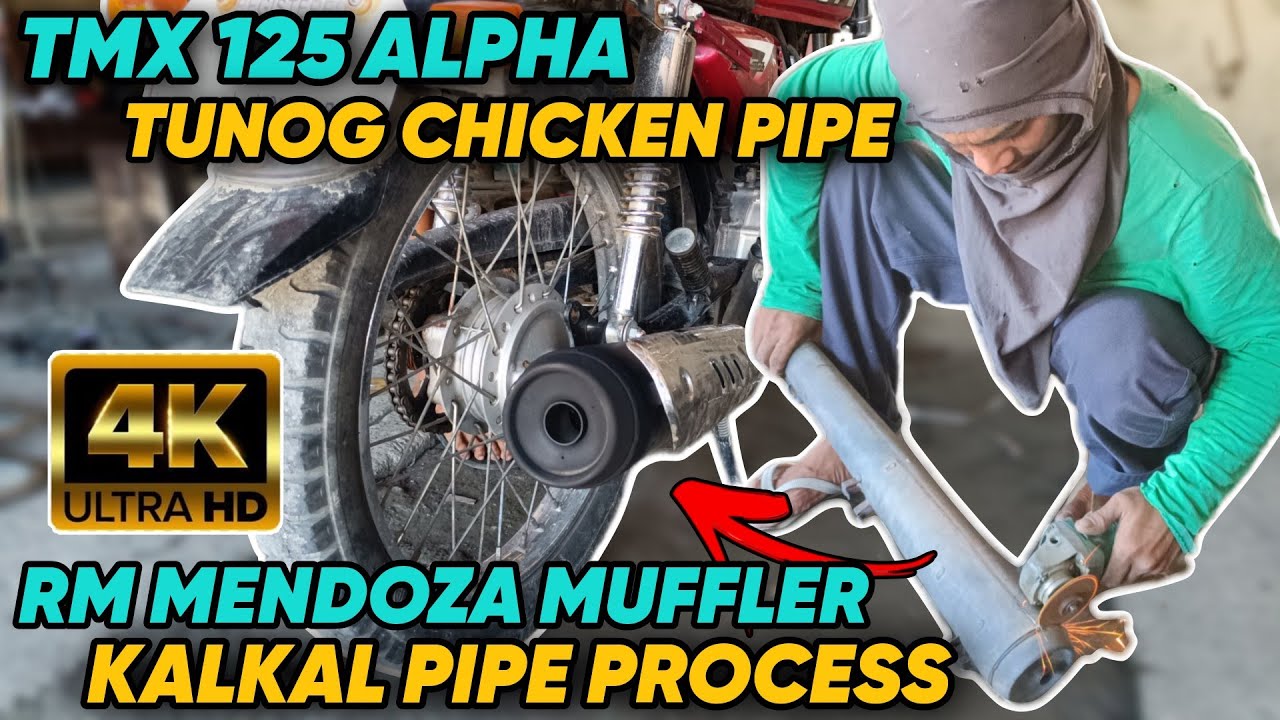 HONDA TMX 125 ALPHA KALKAL PIPE - ANG GANDA NG TUNOG NITO! GAWANG RM MENDOZA MUFFLER ng Tarlac City