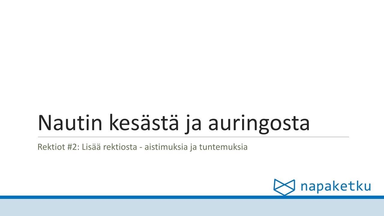 Rektiot #2: Lisää rektioista - aisti- ja tunneverbejä