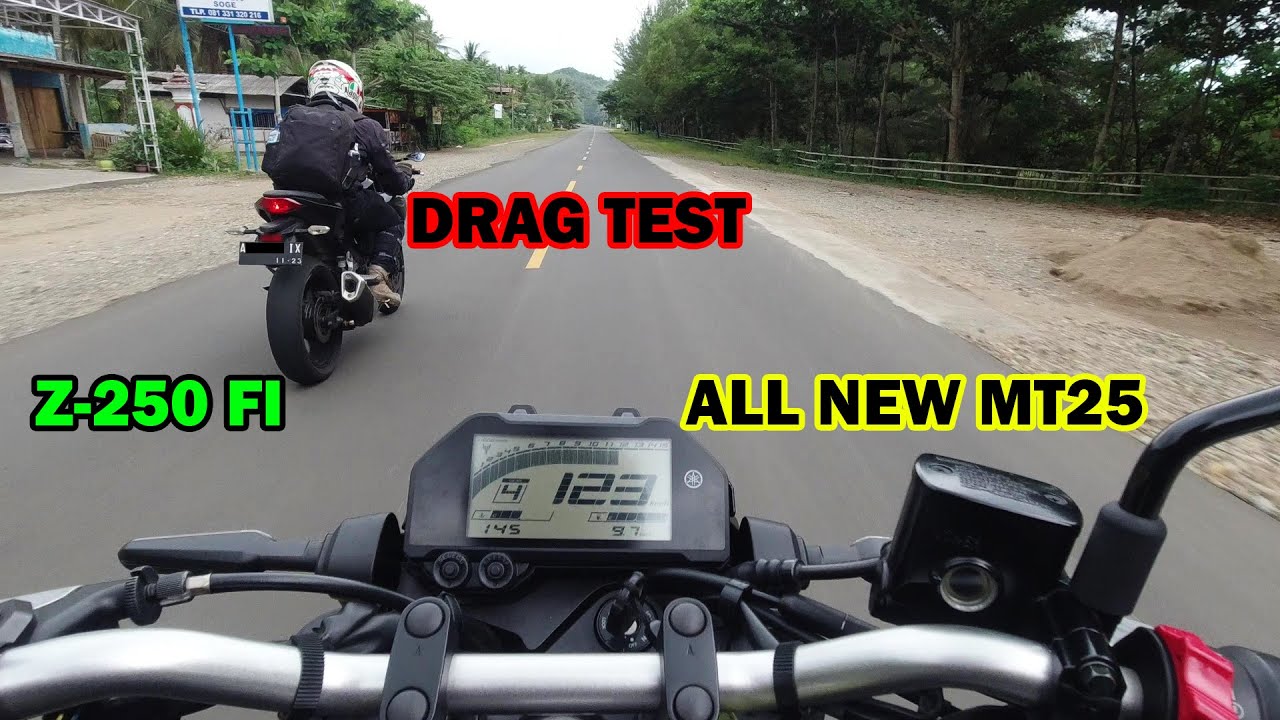 DRAG TEST |  TOP SPEED YAMAHA MT25 VS KAWASKI Z250
