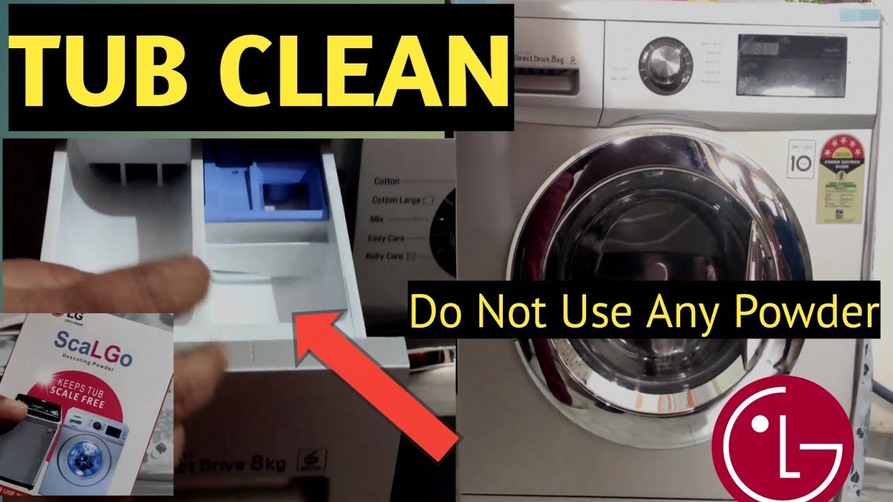 LG Front load washing machine tub cleaning || Easy Tub Clean