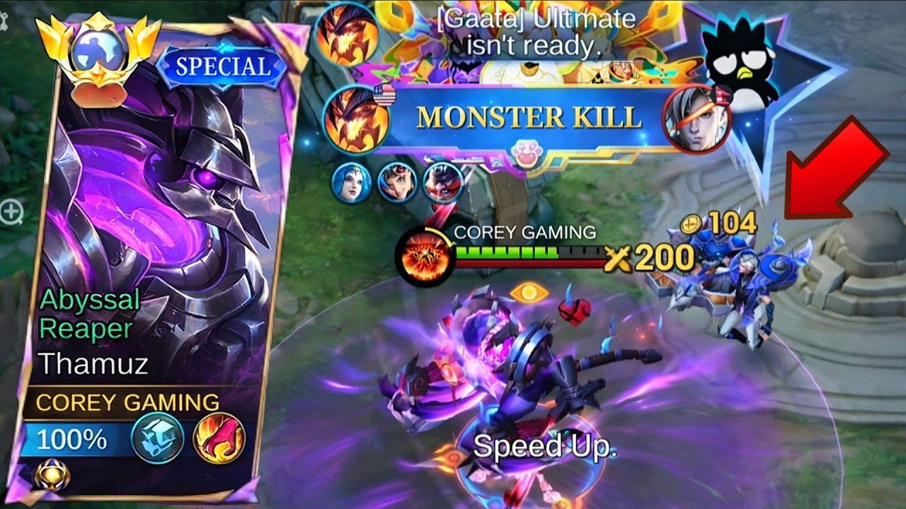 THAMUZ 100%😱 MONSTER JUNGLER!! 1 SHOT BUILD SOLO RANK!!💀(Must try)! #mlbb #thamuz