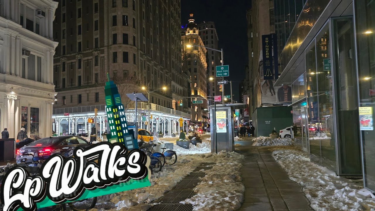 LPWalks Live Late Night Walk New York City🗽FREEZING-13°C/8°F (February 1, 2026)