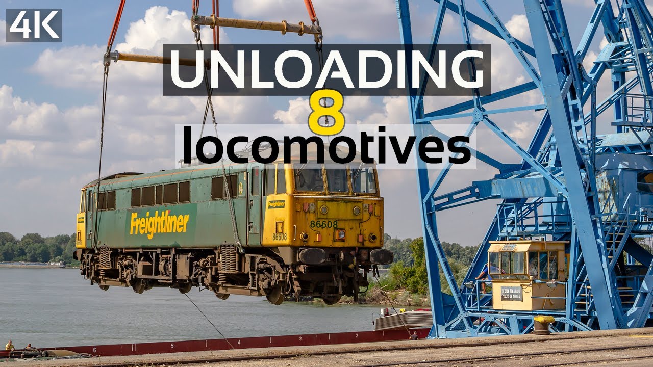 Unloading 8️⃣ Locomotives | Разтоварване на 8 локомотива от кораб  (🇳🇱 ➡️ 🇧🇬)