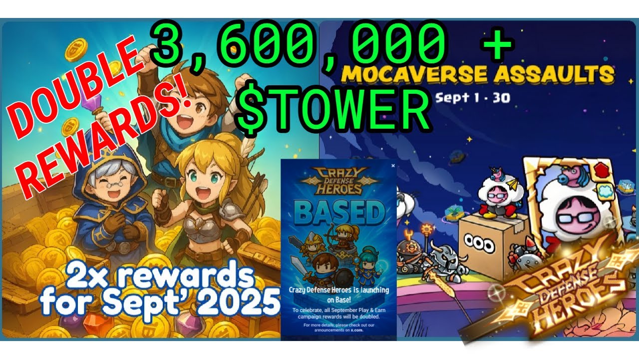 Play and Earn September 2025 Campaign | Crazy Defense Heroes | Double Rewards