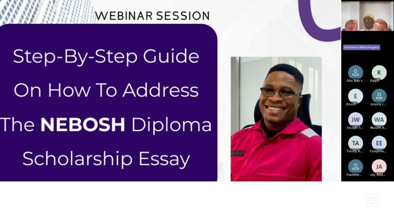NEBOSH Diploma Scholarship with Solomon Munachimso