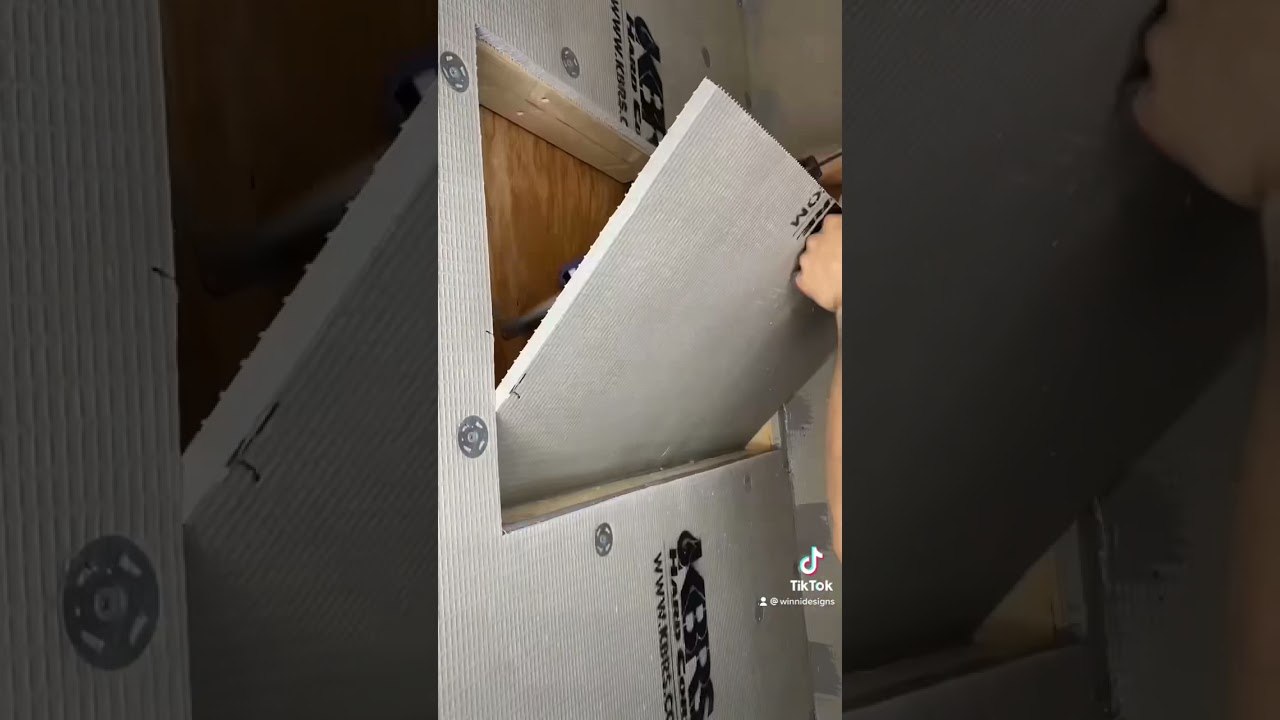 DIY shower niche #shorts #youtubeshorts #diy