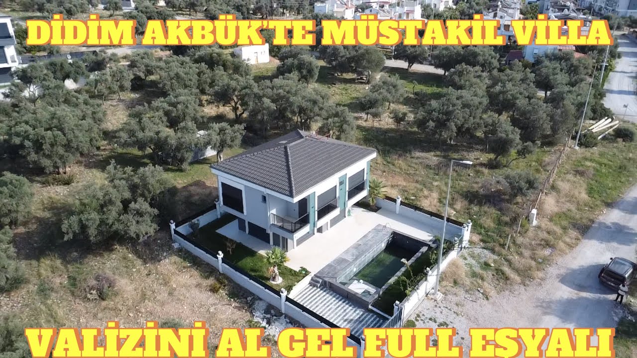 didim akbük’te müstakil havuzlu ön sırada deniz manzaralı eşyalı villa #didim #villa #akbük #satılık