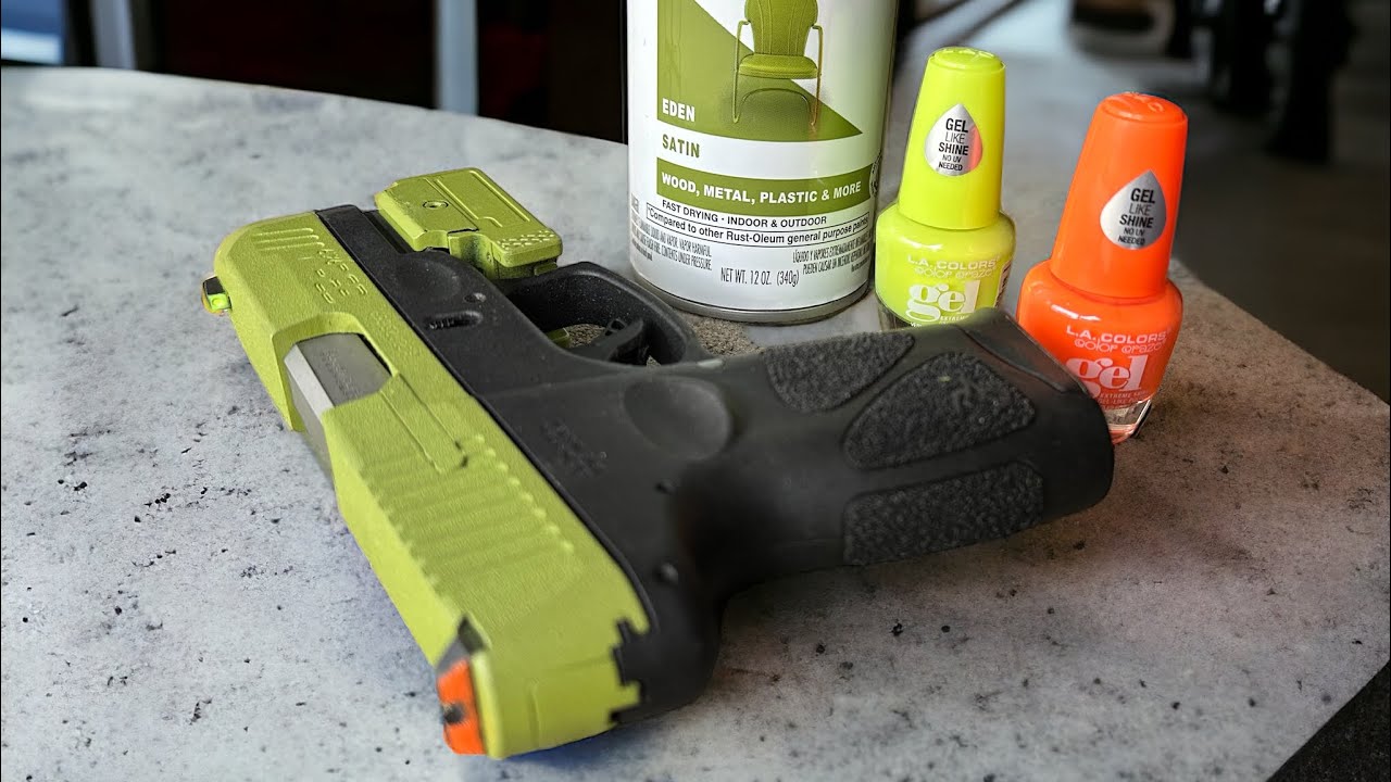 Pistol Paint DIY Quick and Easy Taurus G3C Green
