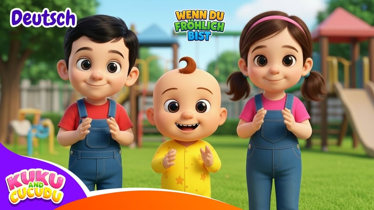 😊👏 Wenn du fröhlich bist, dann klatsche in die Hände 😊 | Kinderlied mit Bewegungen – Kuku and Cucudu