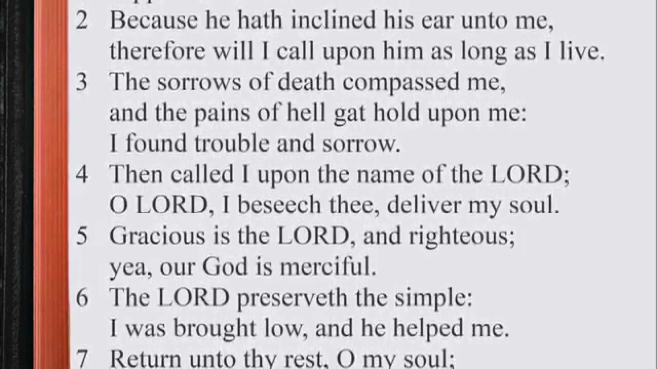 Psalm 116:1-19 ♩♫ KJV Scripture Song, Full Chapter