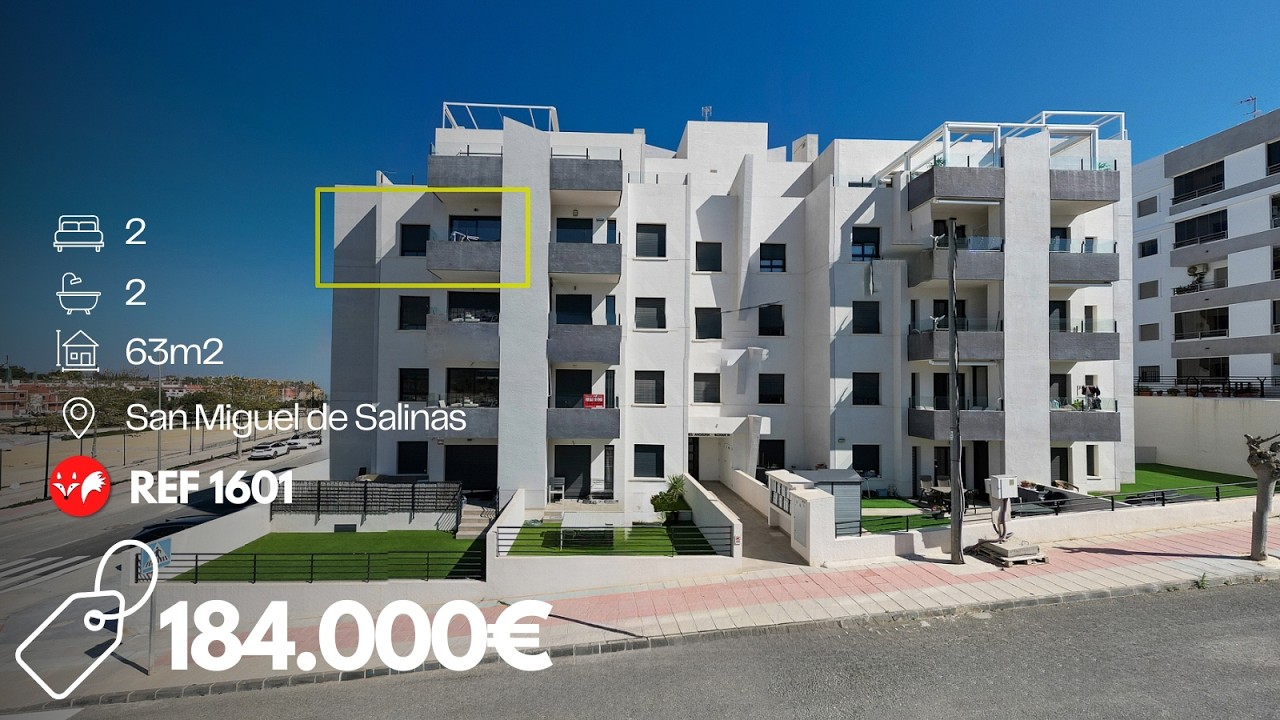 Ref 1601 - south-west-facing, 3rd floor Res. Angelina apartment, San Miguel de Salinas, 184,000 €