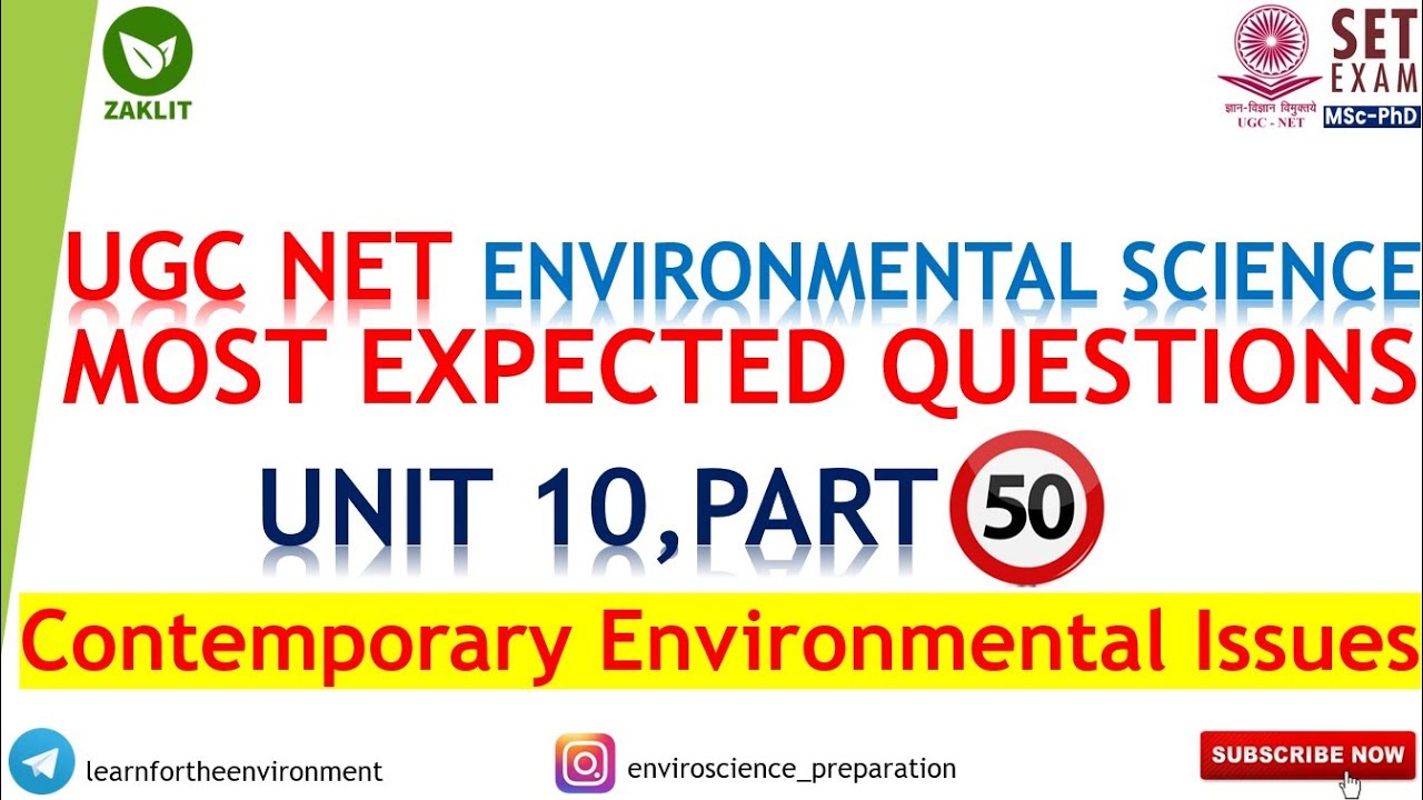 🔴Most Expected MCQs UGC-NET Environmental Science (PART 50)