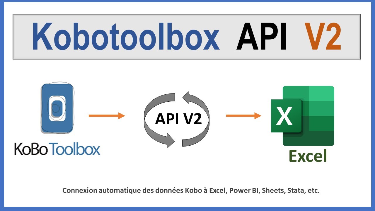 Extraction des données Kobotoolbox dans Excel, Power BI ou Google Sheets avec l'API V2