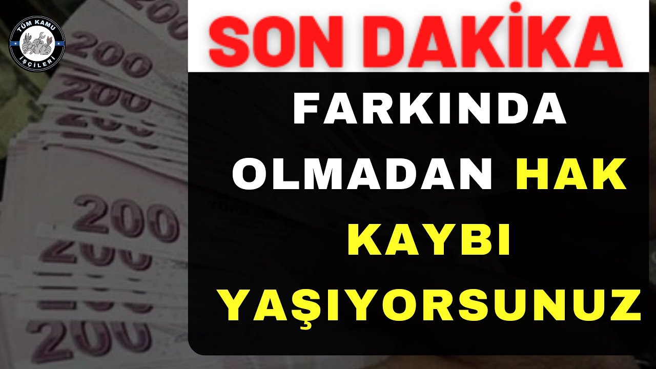 BAKANLIKTAN YAZI GELDİ! HAK KAYBI YAŞIYOR OLA BİLİRSİNİZ! 