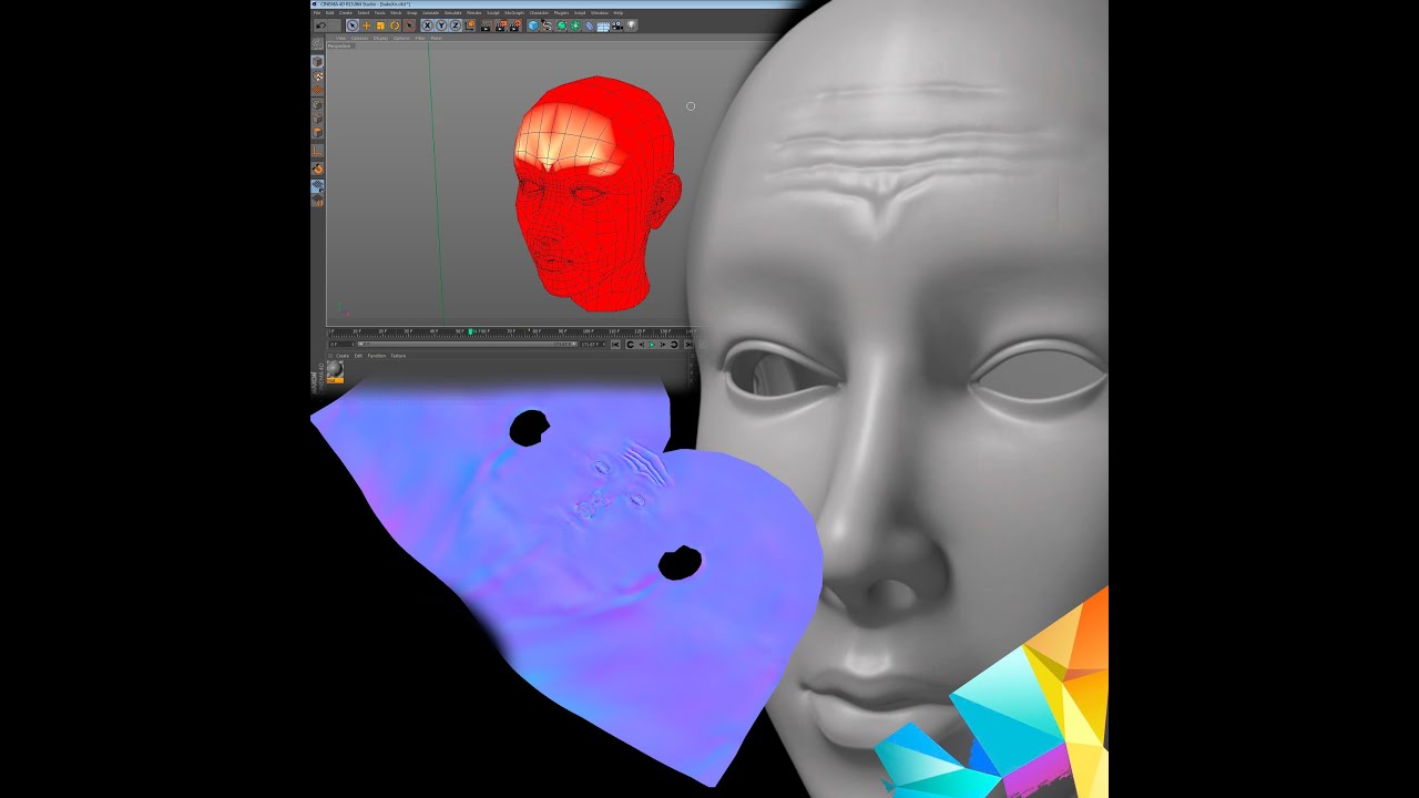 Animation wrinkles normal map in C4D
