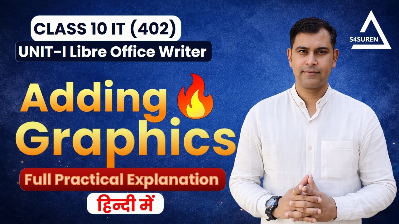Adding Graphics in LibreOffice Writer | Class 10 IT (402) CBSE | S4SUREN