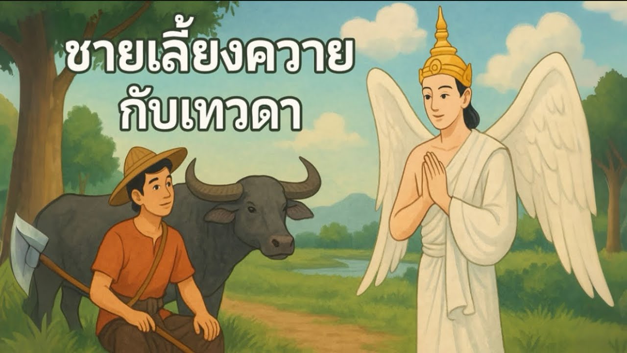 ชายเลี้ยงควายผู้มีหัวใจบริสุทธิ์ กับพรจากเทวดา ที่เปลี่ยนทั้งหมู่บ้านให้สว่างด้วยความดี#นิทาน 