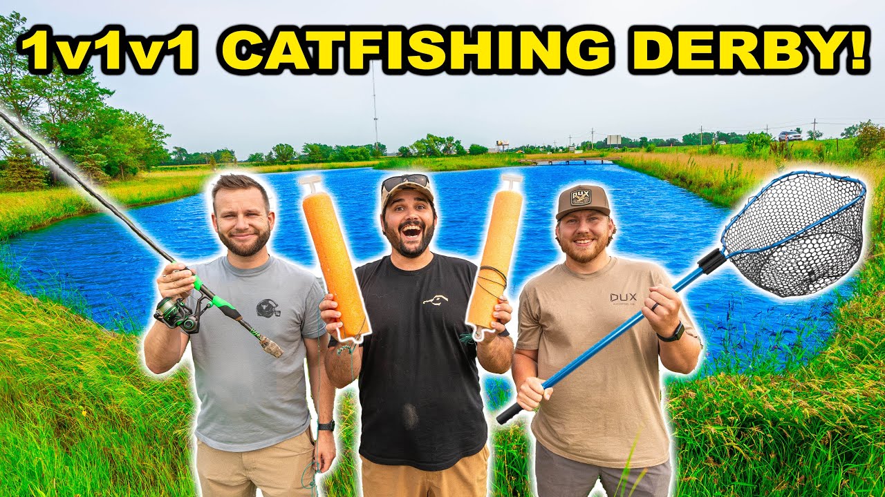 1v1v1 Ultimate CATFISHING Challenge - Boat vs Kayak vs Shore!!! (Catch Clean Cook)