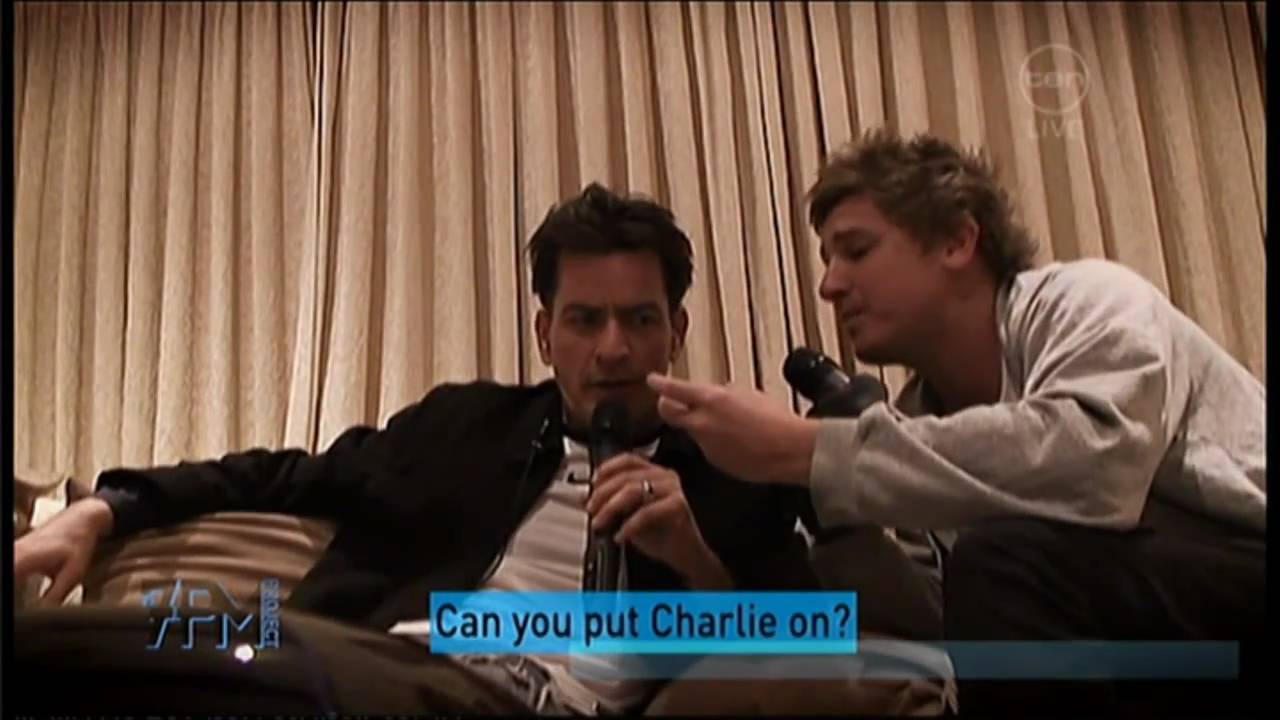 Charlie Sheen interview on The 7pm Project (with Scott Dooley) - Australia