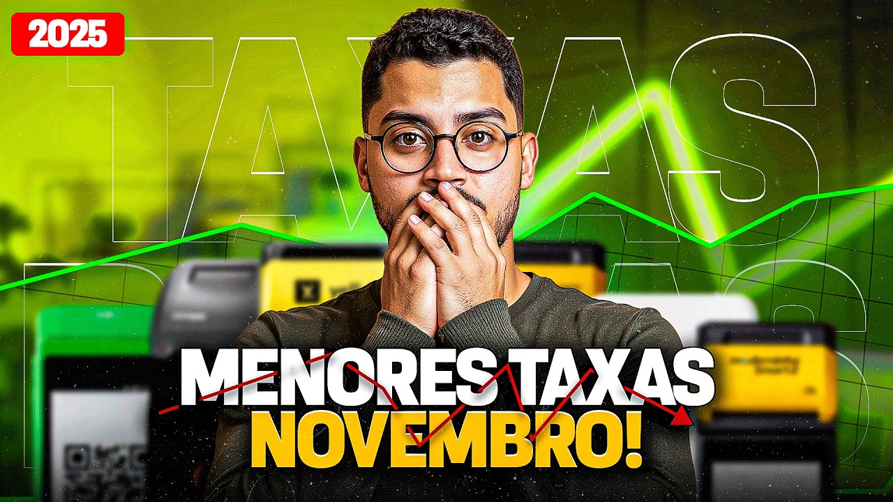 Qual a MELHOR MÁQUINA de CARTÃO com MENOR TAXA em NOVEMBRO de 2025? Veja o RANKING COMPLETO!