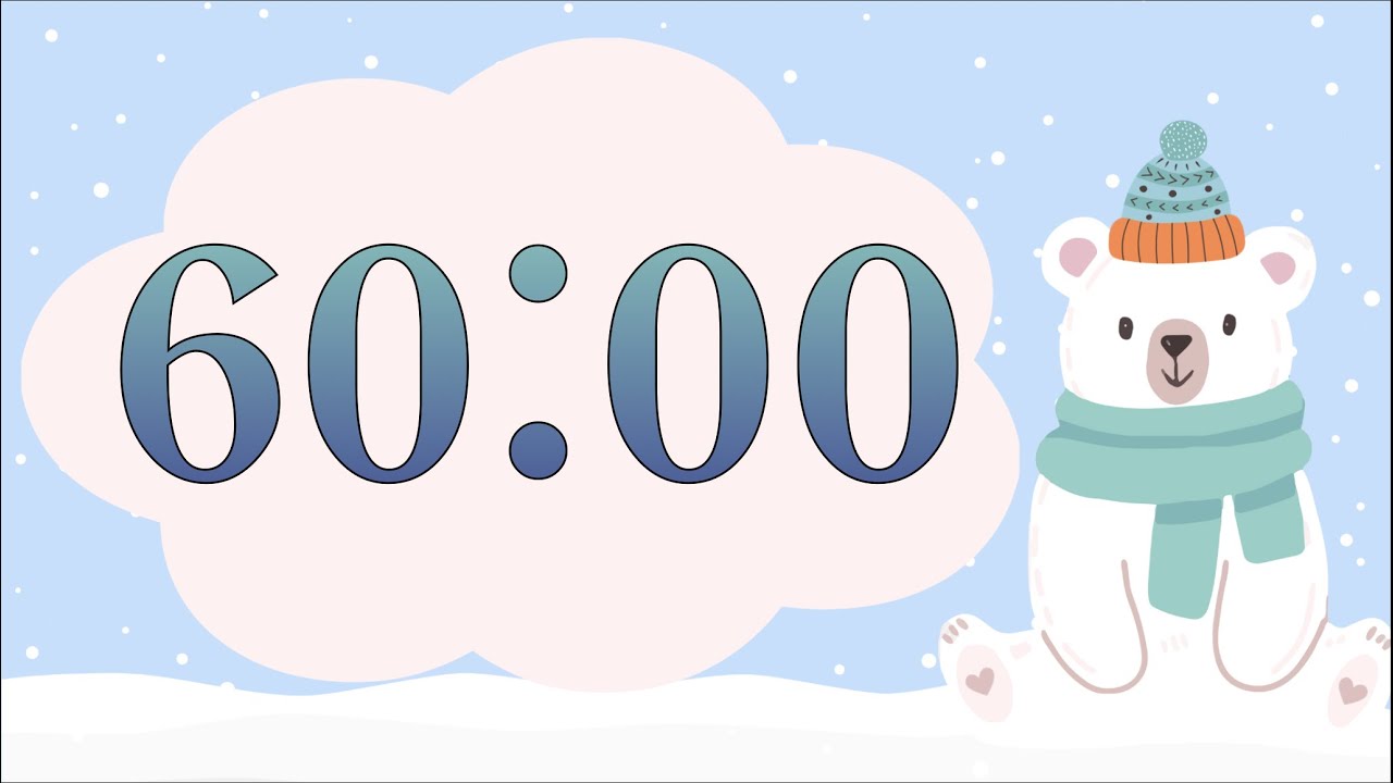 60 Minute Cuddly Polar Bear Timer (Synth Bells at End)