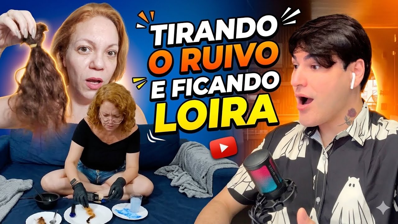ELA DESCOLORIU E  CORTOU O CABELO 👱‍♀️AGORA VAI DESCOLORIR DE NOVP PRA TIRAR O LORANJA E FICAR LOIRA