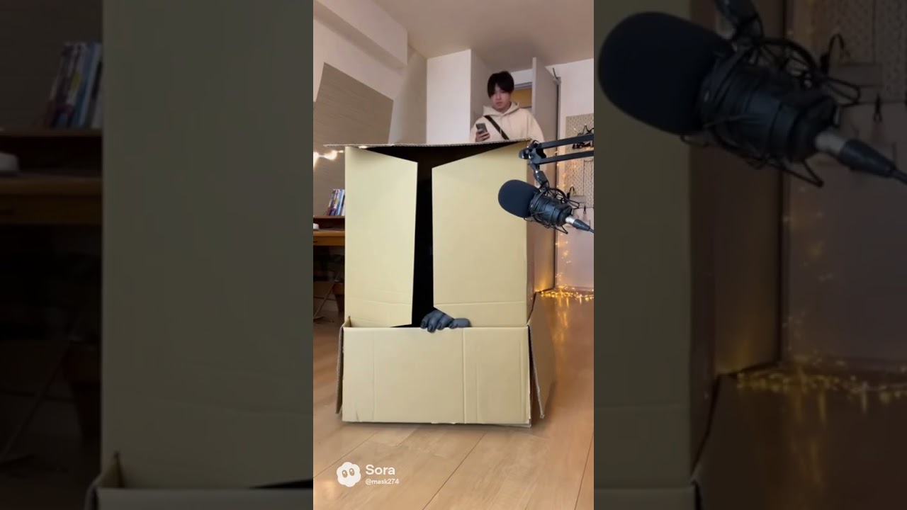 箱に隠れて人間をびっくりさせるゴリチューバー　Gorilla Hides in a Box... Then Jumps Out! 🦍📦😂　