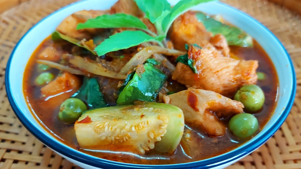 แกวป่าไก่ แกงป่าไก่มะเขือ ทำแบบบ้านๆเข้มข้นอร่อยมาก/ครัวกัณฐมณี channel