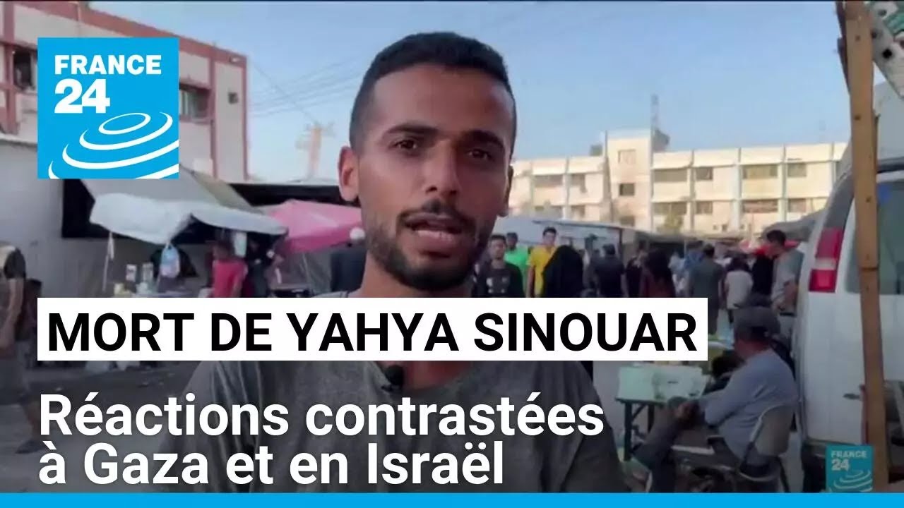 Mort de Yahya Sinouar : réactions contrastées à Gaza et en Israël • FRANCE 24