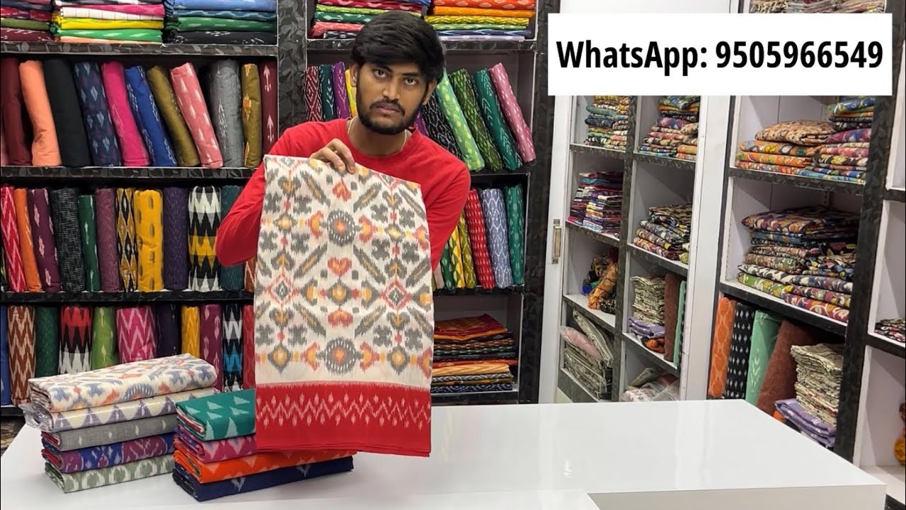 Pochampally Double ikkat cotton sarees | 2200/- only at pallavi handlooms | PVT MARKET | 9505966549