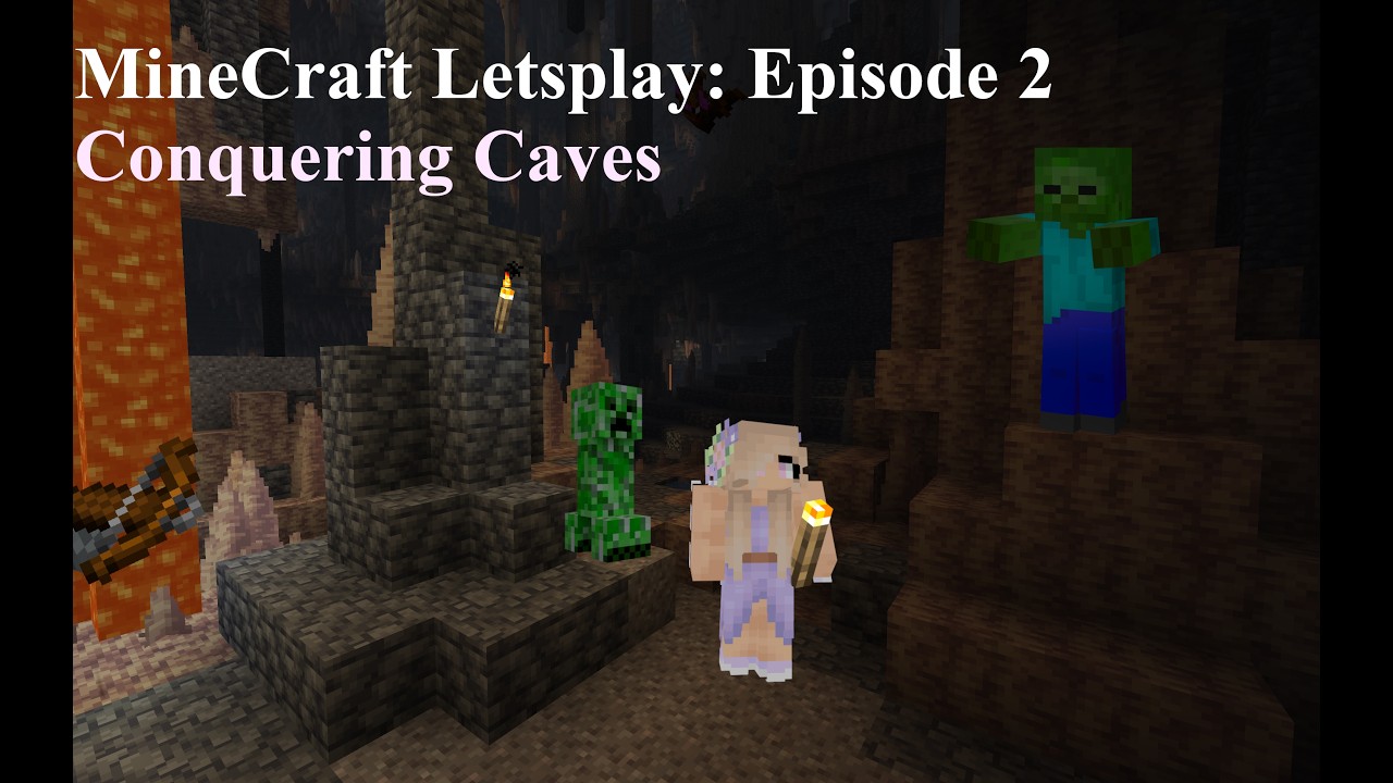Minecraft LetsPlay: Episode 2 - Conquering Caves