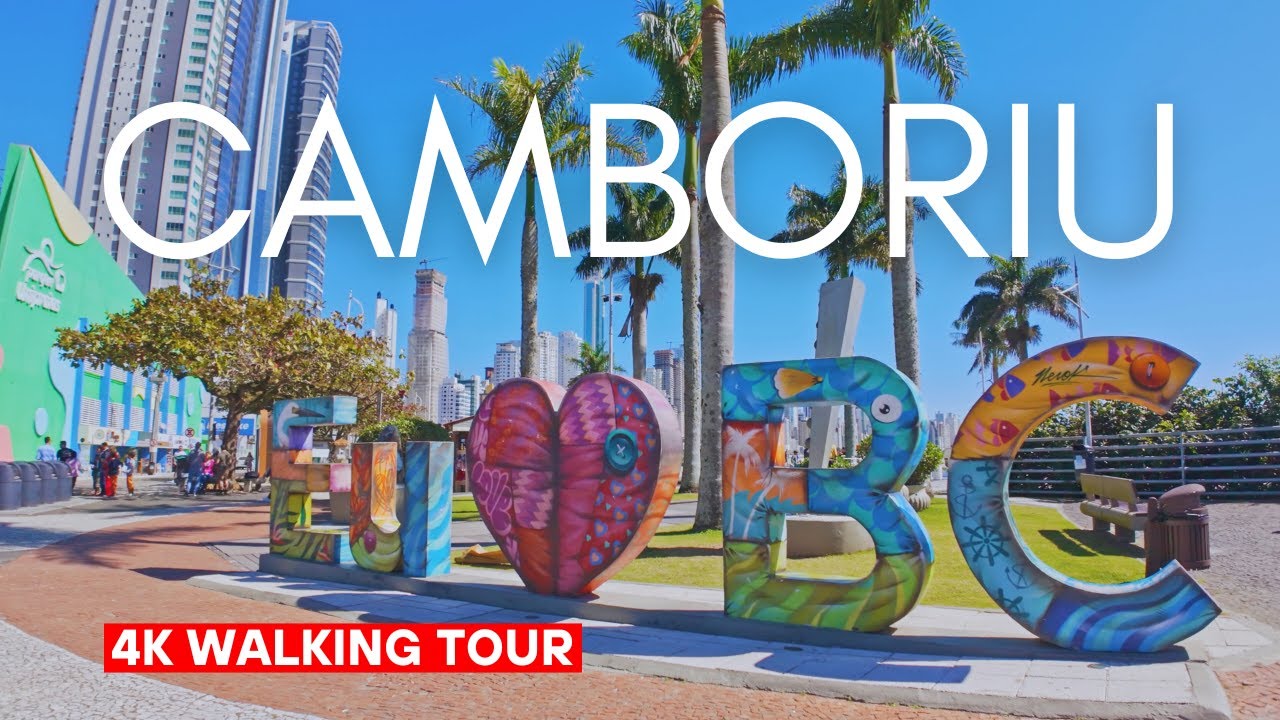 【4K】Balneario Camboriu (South to North) | Walking Tour | Sunny Day | Brazil 2024