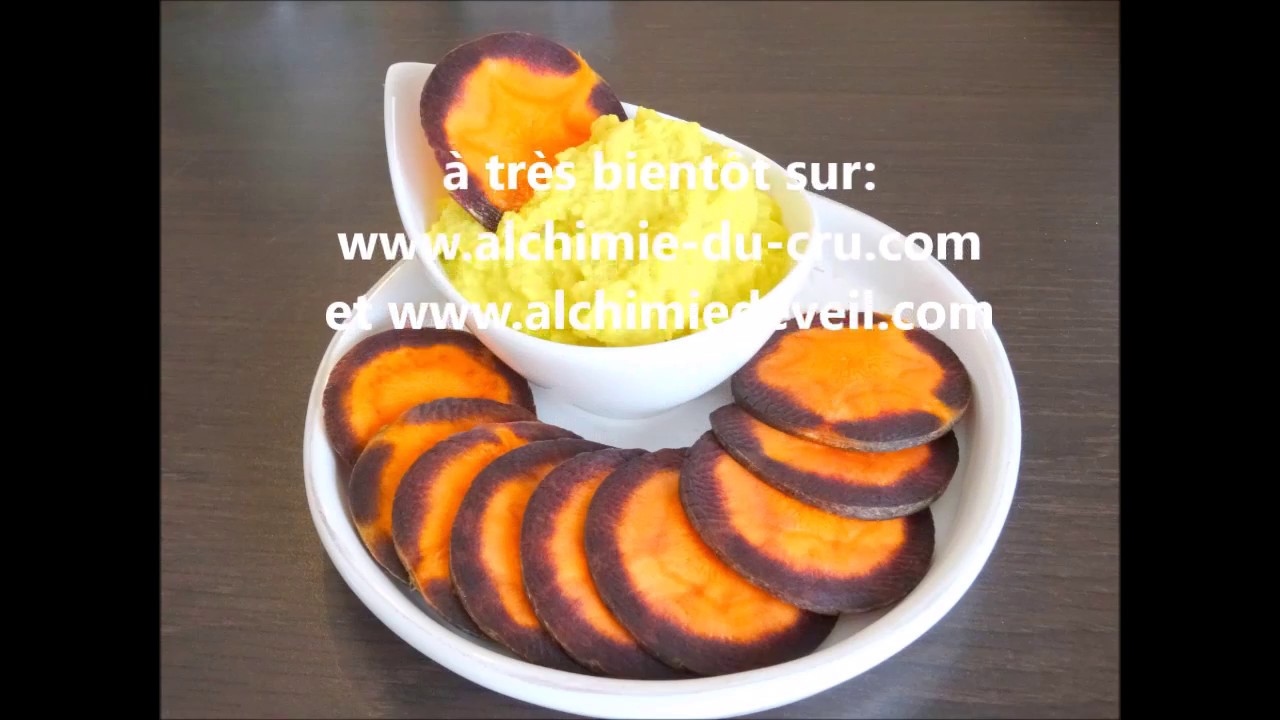 Houmous cru de carottes (végétalien, vegan)