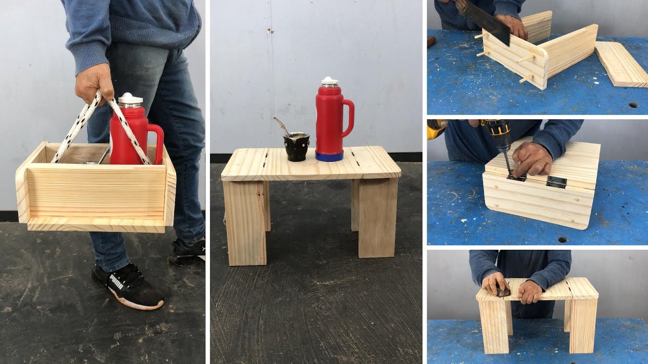 Te muestro c&oacute;mo hice esta mesa multiuso con madera muy f&aacute;cil de hacer paso a paso