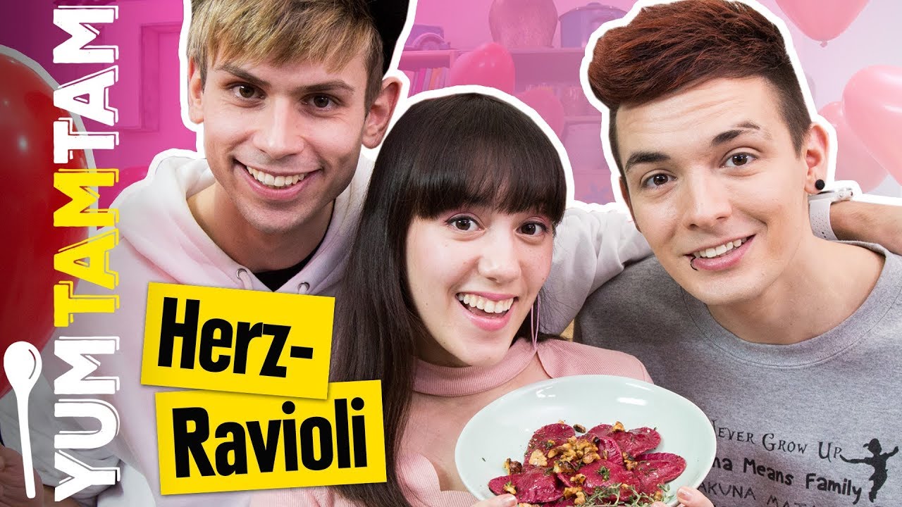 HERZ-RAVIOLI zum VALENTINSTAG // Valentinstag Geschenk mit darkviktory & Kostas Kind // #yumtamtam