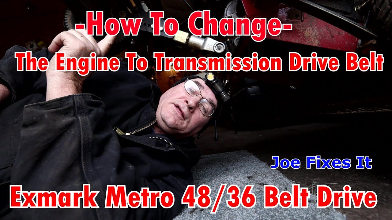 How To Change The Engine To Transmission Drive Belt | Exmark Metro 48/36 Belt Drive Mower