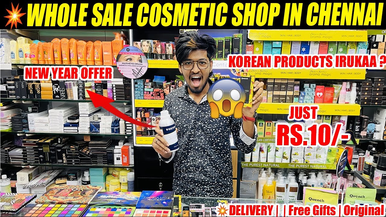 Sowcarpet-ல Wholesale Cosmetic Shop💄😳👌 | ₹10 முதல் Cosmetics/Skincare/Haircare/Salon Products 🔥🔥🔥