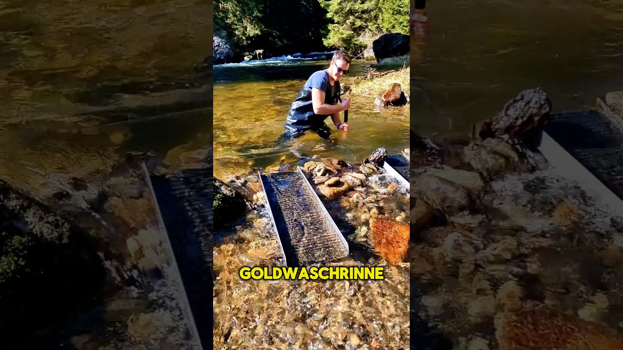 Goldwaschrinne! Richtig viel Gold damit finden?😁👍🏻 #goldwaschen #outdoor #golddoktor #goldwaschrinne