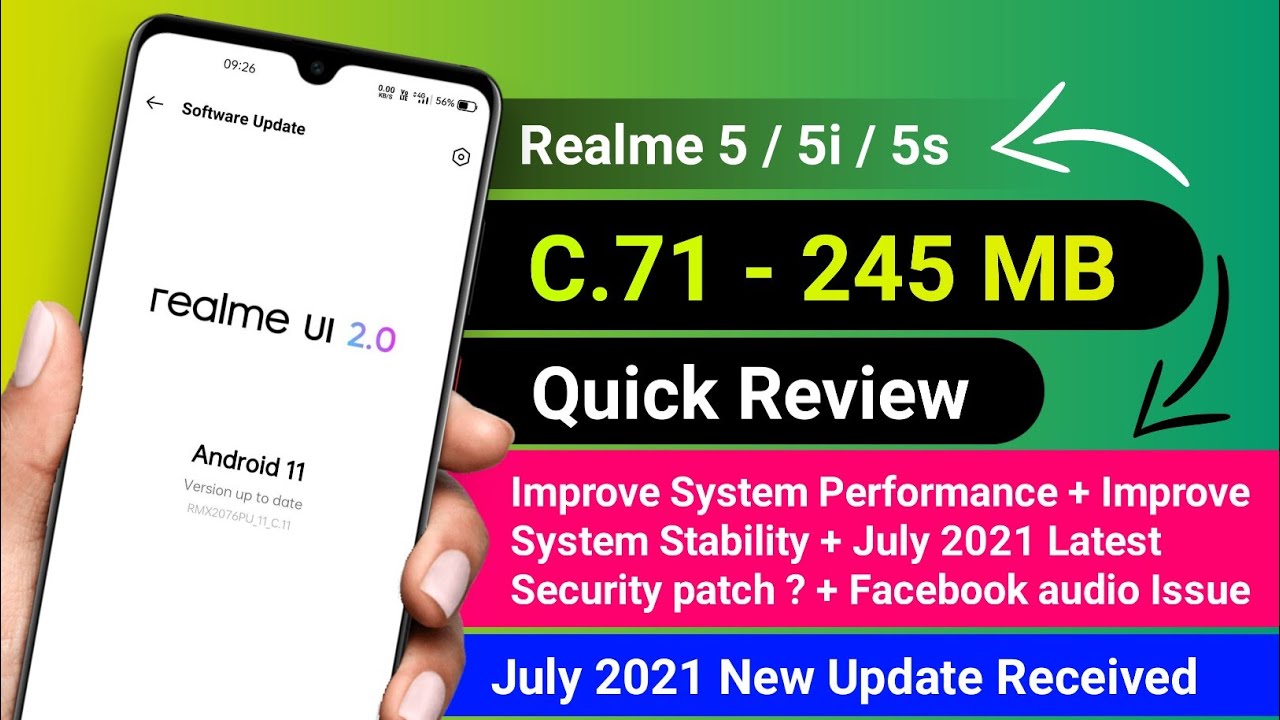 Realme 5 / 5i / 5s New Update C.71 | Quick Review | July 2021 New Update | Realme UI 2.0 Update |
