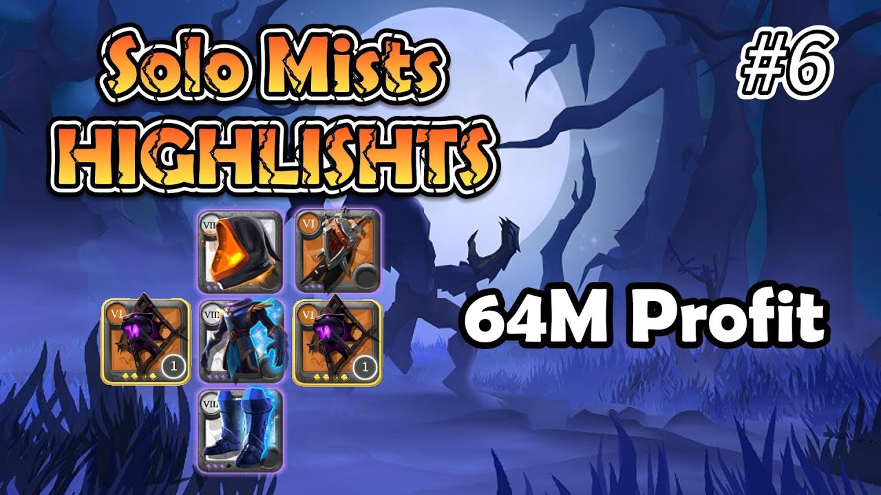 Albion Online - 6.4 Prowling Staff｜64M Profit In The Mists | Solo Mists | PVP Highlights #6