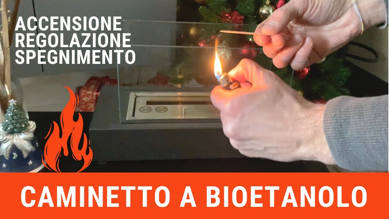 Accensione, regolazione e spegnimento bruciatore Camino a Bioetanolo