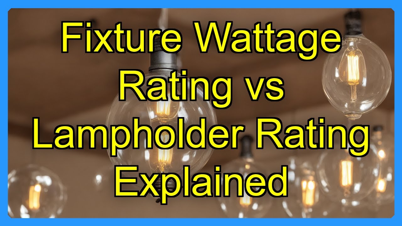 Fixture Wattage Rating vs Lampholder Rating Explained